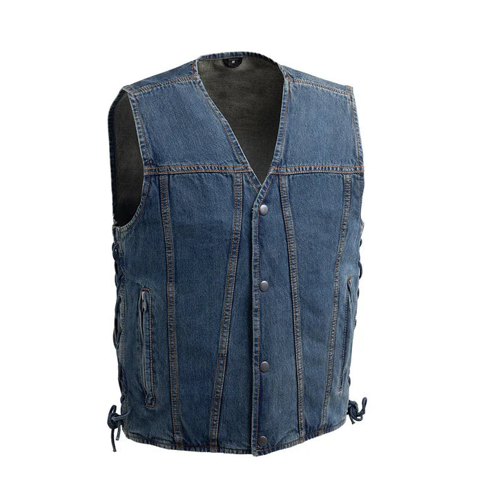 FIRSTMFG : Gambler Denim Men's Vest