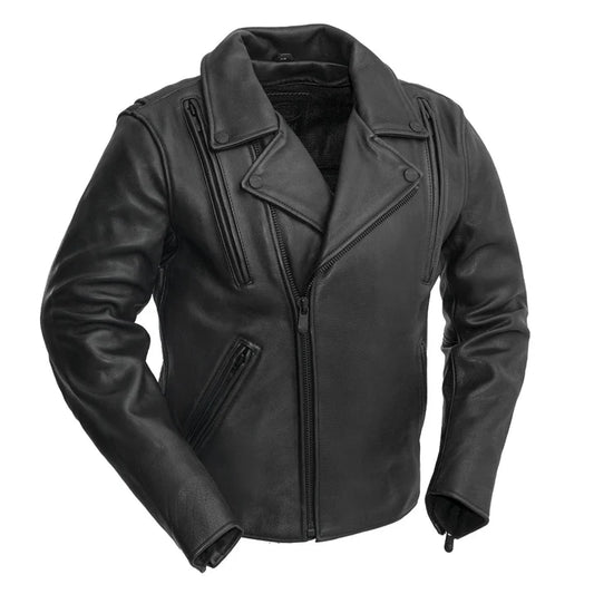 FIRSTMFG : Night Rider Men's Leather Jacket
