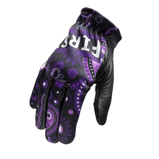 FIRSTMFG : Purple/Black Woman's Clutch Gloves